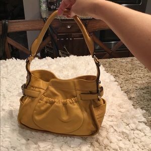 Clarks yellow leather handbag